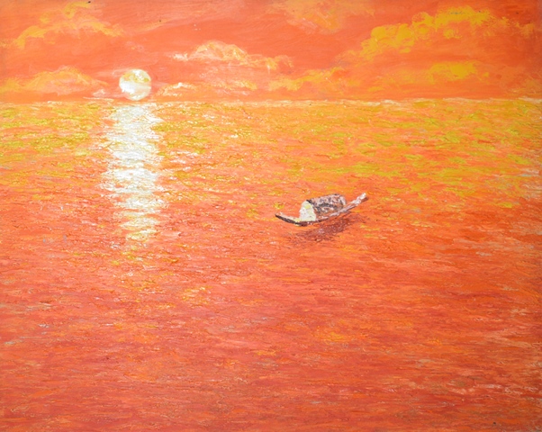 Tranh Sơn Dầu Thuyền Và Biển